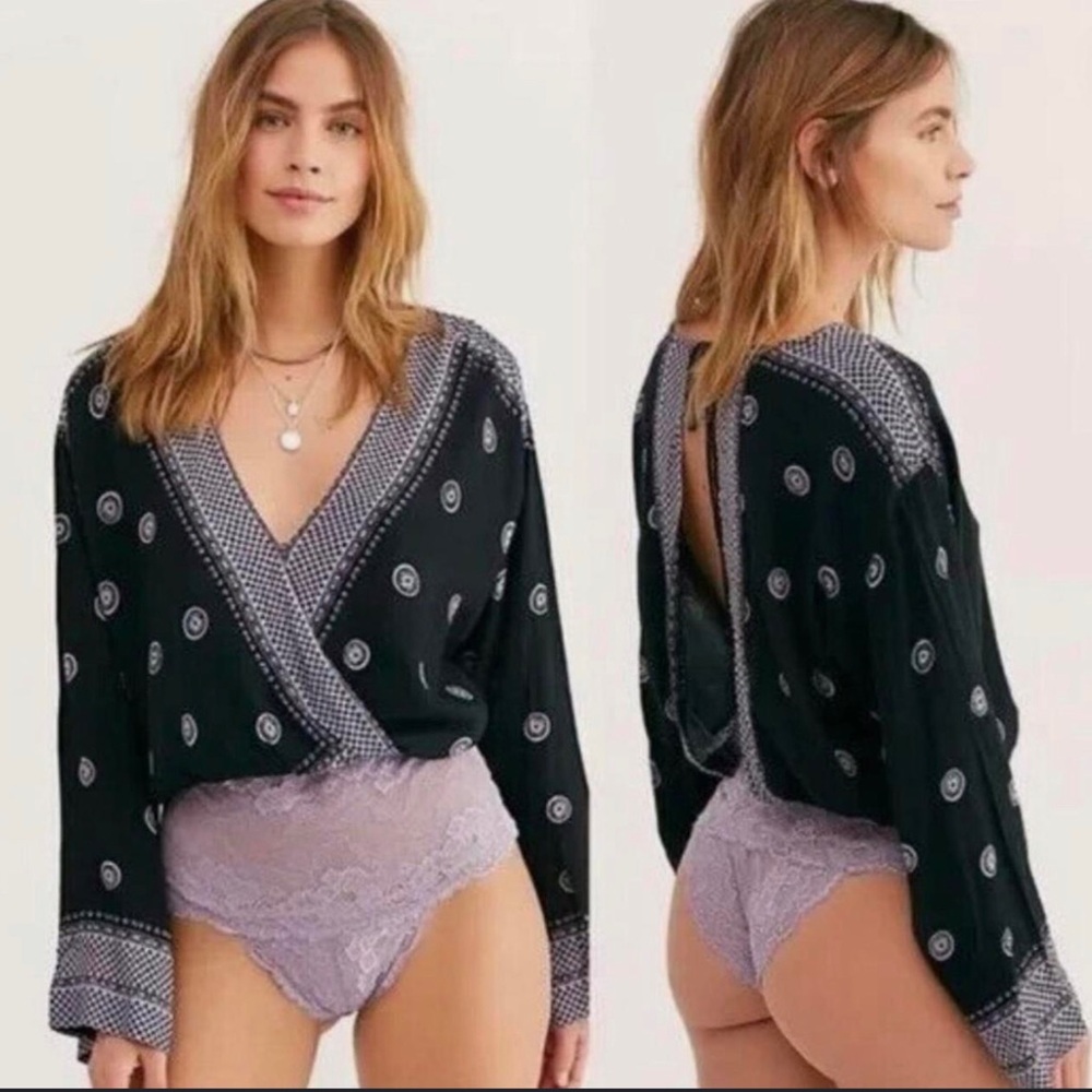 Free People Intimately On Board Bodysuit, size Large, EUC